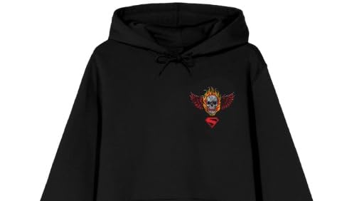 Supergirl Movie (2026) Lobo Skull Logo Men’s Black Long Sleeve Hooded Sweatshirt