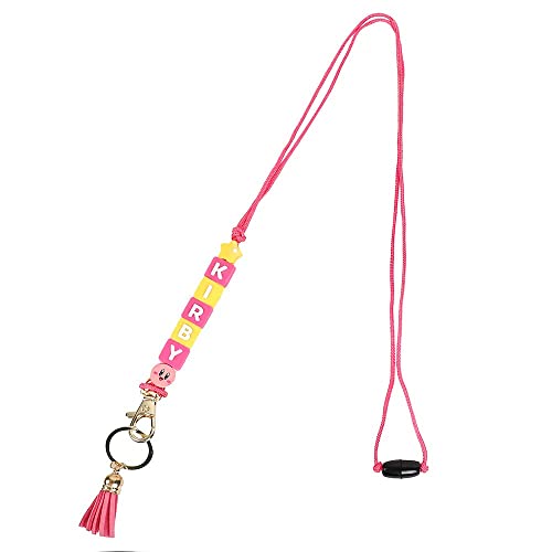 Kirby Charm Lanyard and Tassel Keychain