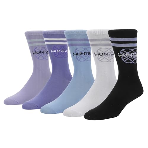 KPop Demon Hunters Huntr/X Logo 5-Pair Pack Casual Crew Socks