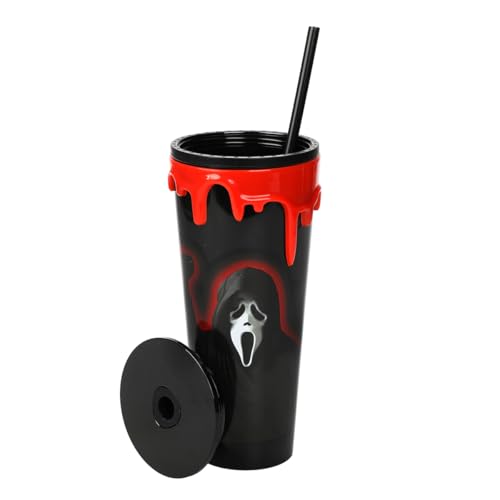 Ghostface Acrylic Drip Black 26 Oz Tumbler Plastic Cup