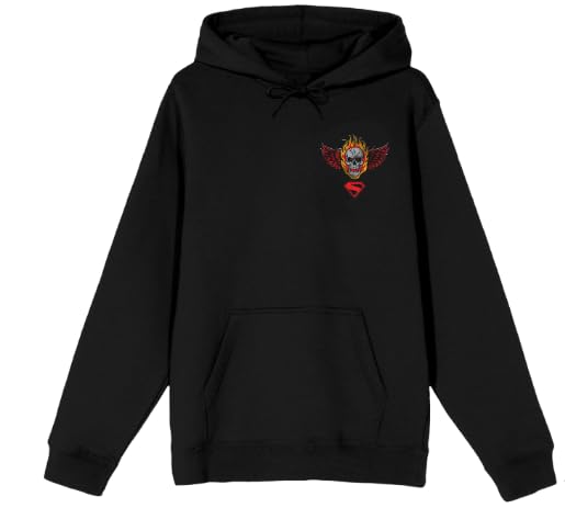 Supergirl Movie (2026) Lobo Skull Logo Men’s Black Long Sleeve Hooded Sweatshirt