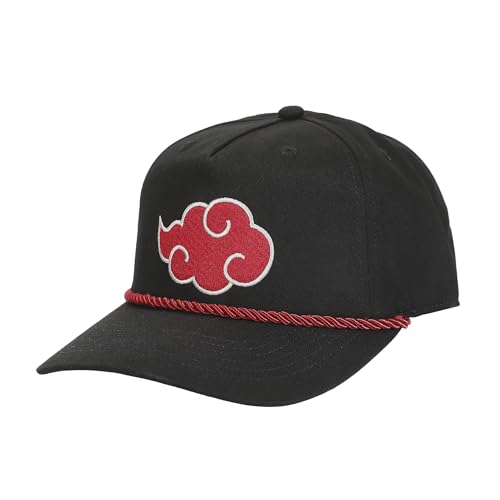 Naruto Embroidered Akatsuki Cloud Black Retro Grandpa Snapback Hat