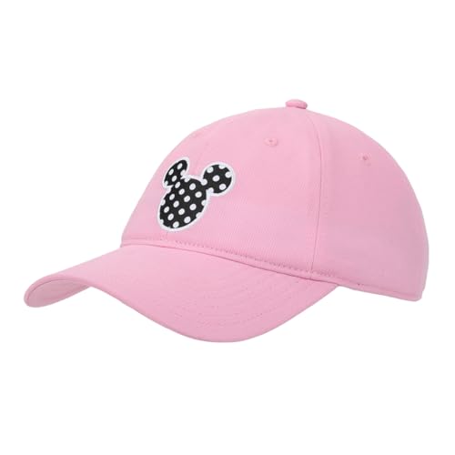 Disney Mickey & Minnie Mouse Polka Dot Ears Pink Unstructured Baseball Cap