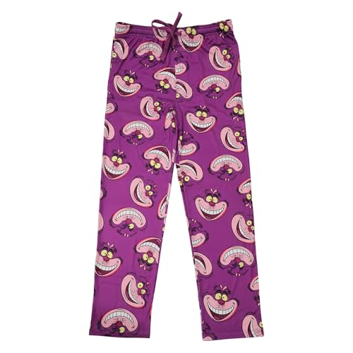 Disney Alice In Wonderland Chesire Cat All-Over Print Adult Purple Sleep Pajama Pants