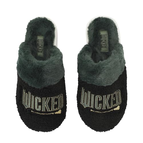Wicked Part 2 Logo Women's Green & Black Open-Toed Slippers