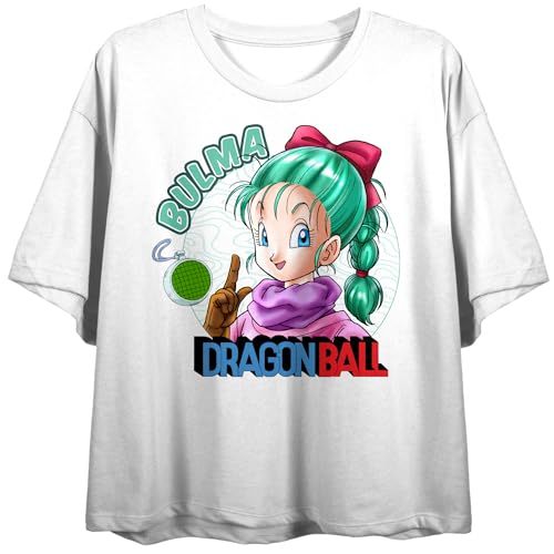 Dragon Ball Classic Bulma Character Women's White Crop Tee