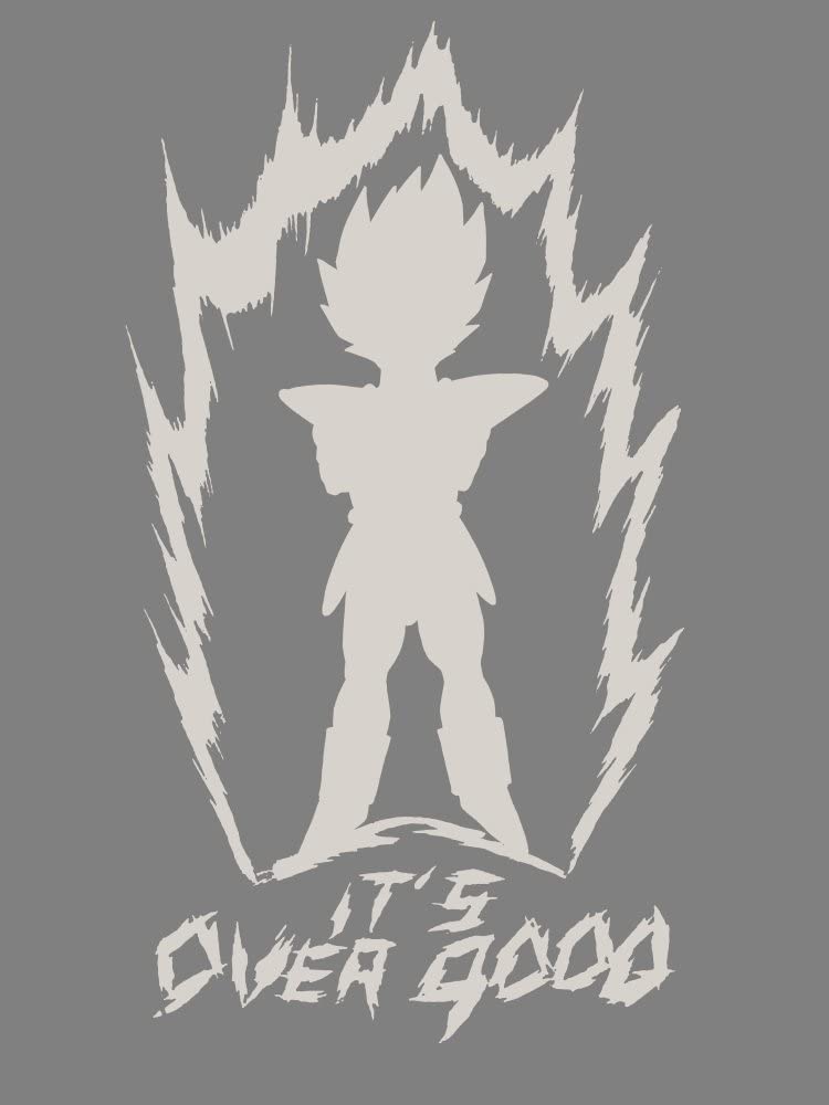 Dragon Ball Z It's Over 9000 Vegeta Silhouette Men's Charcoal Heather T-shirt