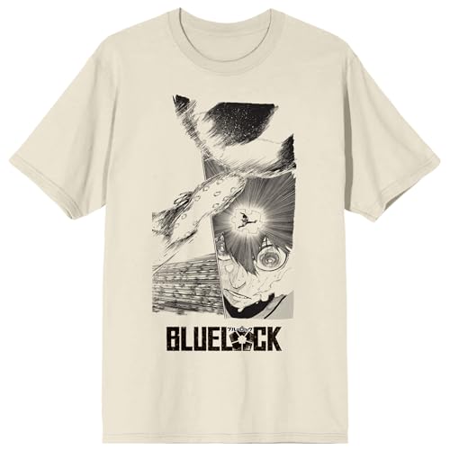 Blue Lock Manga Isagi Vision Crew Neck Short Sleeve Natural Men's T-shirt