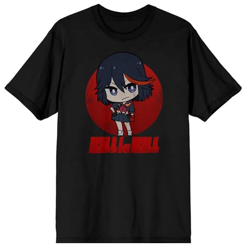 Kill La Kill Chibi Ryuko Matoi Adult Black Crew Neck Short Sleeve T-shirt