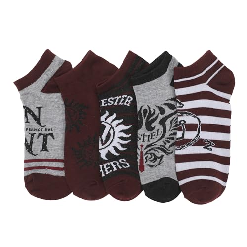 Supernatural Join The Hunt Women's 5-Pair Ankle Socks-OSFA