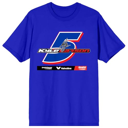 Hendrick Motorsports Kyle Larson Name & Number Adult Royal Blue Crew Neck Short Sleeve T-shirt