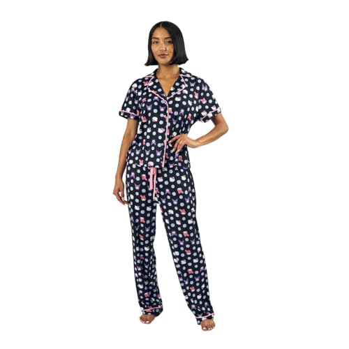 Hello Kitty & Friends Character Heads Women's Polka Dot Sleep Shirt & Pants Set