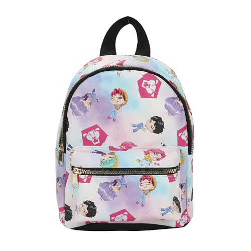 KPop Demon Hunters Chibi Saja 9" Adult Blue & Pink Mini Backpack