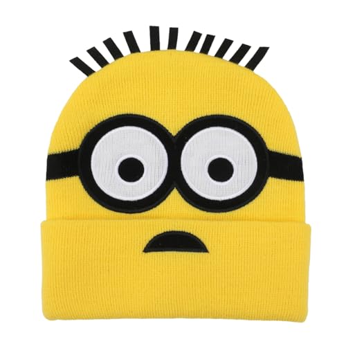 Despicable Me Jerry Big Face Yellow Cuff Beanie