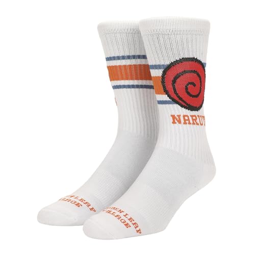 Naruto Uzumaki Clan Hidden Leaf Village Mens Athletic Crew Socks