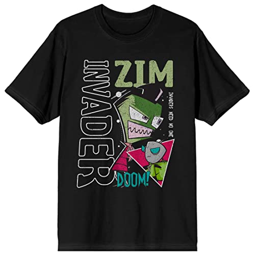 Invader Zim Crew Neck Short Sleeve Men's Black T-shirt