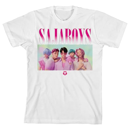 KPop Demon Hunters Group Saja Boys Youth Black Crew Neck Short Sleeve T-shirt
