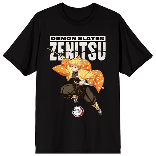 Demon Slayer: Infinity Castle Zenitsu Agatsuma Graphic Men's Black Short Sleeve Tee