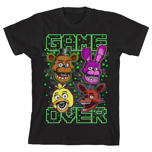 Five Nights at Freddy's Character Plushies Boy's Black T-shirt