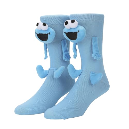 Sesame Street: Cookie Monster 3D Novelty Plush Casual Crew Socks