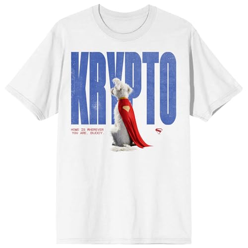 Supergirl Movie (2026) Krypto Home Is Wherever You Are Buddy Men’s White Crew Neck Short Sleeve T-shirt