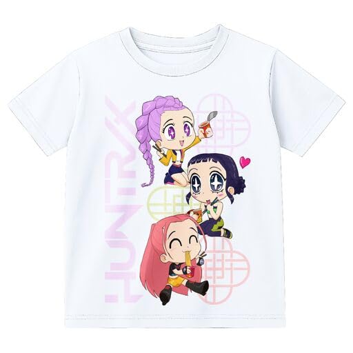 KPop Demon Hunters Chibi Huntrix and Saja Boys Youth 3-Pack Crew Neck Short Sleeve T-shirt
