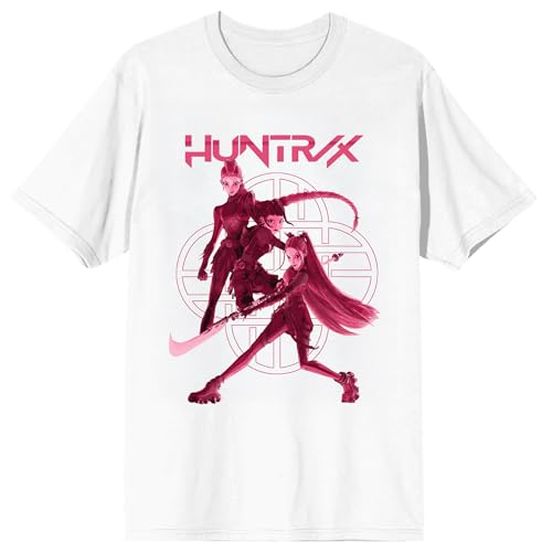 KPop Demon Hunters Huntrix Stacked on White Short Sleeve Adult T Shirt