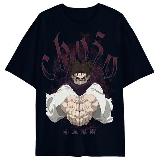 JuJutsu Kaisen - Season 2 Oversize Choso With Metallic Ink on Men's Navy Short Sleeve Tee