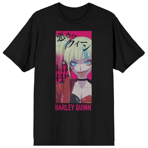 Suicide Squad Isekai Harley Quinn Adult Black Crew Neck Short Sleeve T-shirt