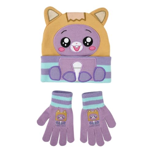 LankyBox Baby Foxy Youth 2-Piece Cuff Beanie & Magic Gloves Set
