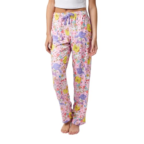 Hello Kitty & Friends All-Over Character Print Women's Pink Sleep Pajama Pants