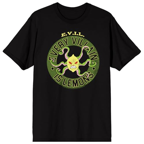Spongebob Squarepants Every Villain Is Lemons Adult Black Crew Neck Short Sleeve T-shirt