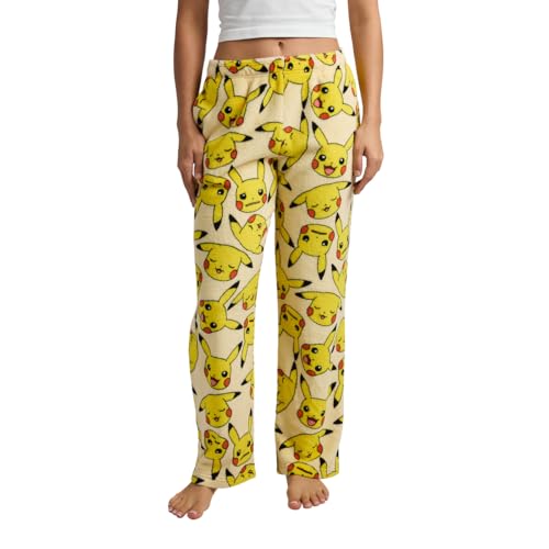 Pokemon Pikachu All-Over Print Women's Wide Leg Sleep Pajama Pants