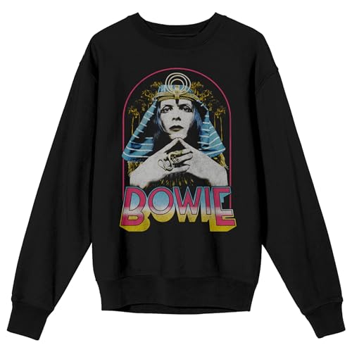 David Bowie Egyptian Style Adult Black Crew Neck Sweatshirt