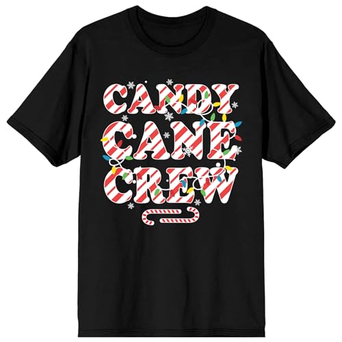 Candy Cane Crew Women's Black Short Sleeve Tee