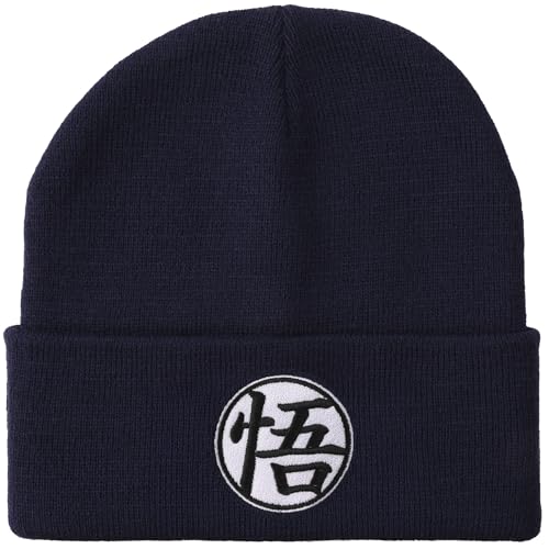Dragon Ball Z Goku Symbol Embroidery On Acrylic Knit Standard Cuff Beanie