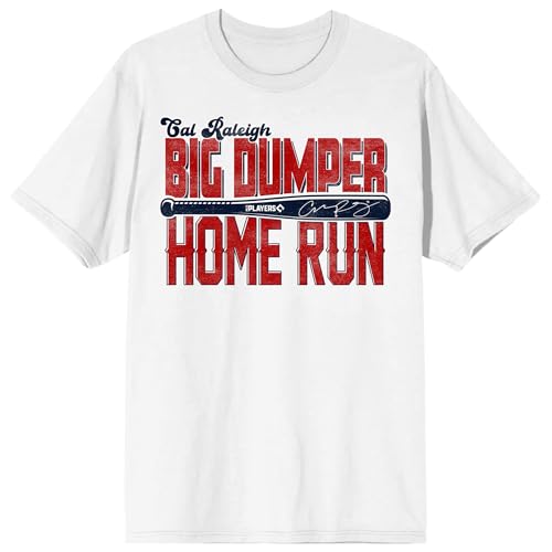 Cal Raleigh Home Run Derby Winner Baseball Grand Slam Big Dumper Men's White Crew Neck Short Sleeve Tee