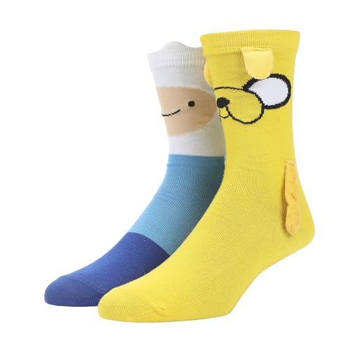 Adventure Time Finn and Jake Holding Hands Womens Casual Crew Socks