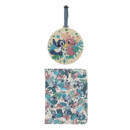 Lilo & Stitch Angel & Stitch Tropical Character Print 2-Piece Passport Set