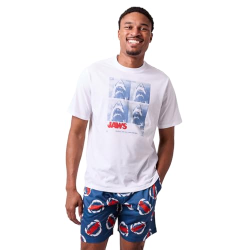 Jaws Shark Grid Men's 2-Pack Pajama Set