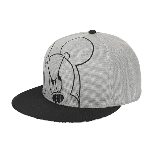 Mickey Peekaboo Embroidery And Sublimation Heather Gray Cotton B15 Snapback