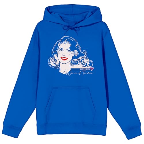 Supergirl Kara Zor-El Vector Art Women's Royal Blue Long Sleeve Hooded Sweatshirt