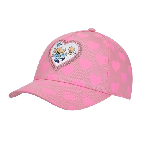 Dog Man Glitter Heart Youth Pink Traditional Adjustable Hat