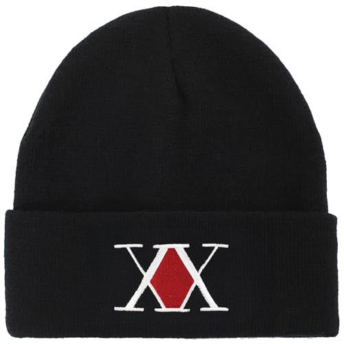 Hunter X Hunter Embroidered Logo Black Cuff Beanie