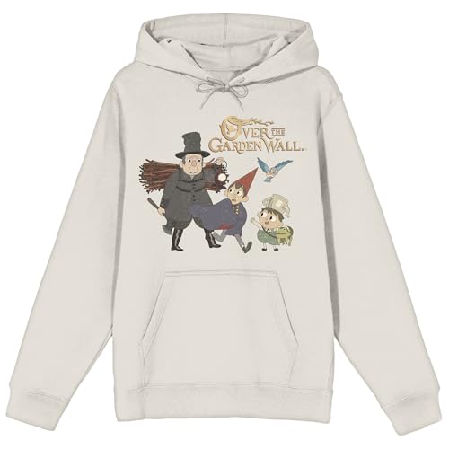 Over The Garden Wall Characters Walking Adult Sand Long Sleeve Hooded Sweatshirt