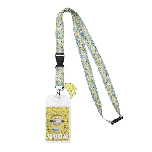Minions Mood 22-inch Lanyard with Clear ID Sleeve and Rubber Charm