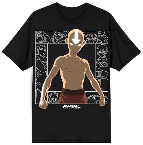 Avatar: The Last Airbender Glowing Aang Men's Black Short Sleeve Tee