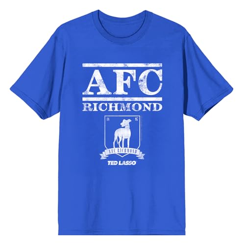 Ted Lasso TV Series AFC Richmond Adult Royal Blue Crew Neck Short Sleeve T-shirt