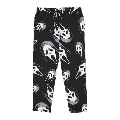 Ghostface All-Over Character Print Plush Minkey Fleece Men's Sleep Pajama Pants