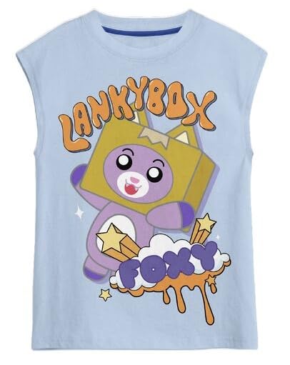 Lanky Box Foxy Let's Go Boy's 3-Pack Tank, Crew Neck Short Sleeve Tee and Shorts Set